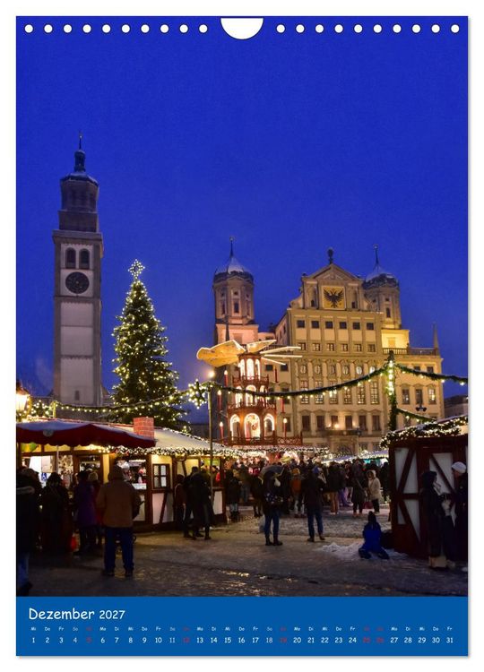 Produktbild: Spaziergang durch Augsburg (Wandkalender 2027 DIN A4 hoch), CALVENDO Monatskalender