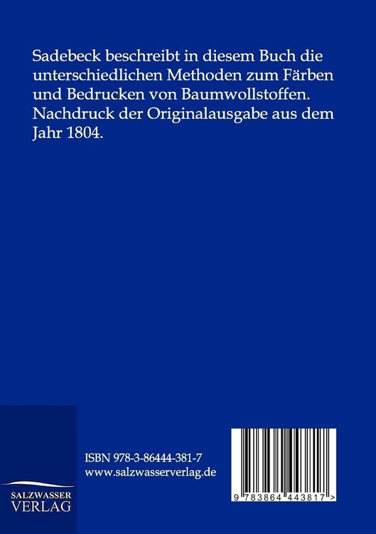 Produktbild: Die englische Zitz- und Cattun-Druckerei