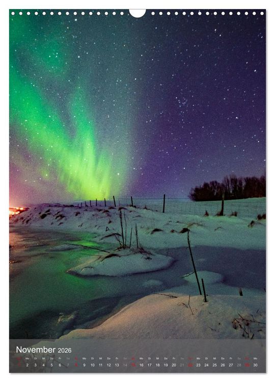 Produktbild: Aurora - Polarlicht des Nordens (Wandkalender 2026 DIN A3 hoch), CALVENDO Monatskalender