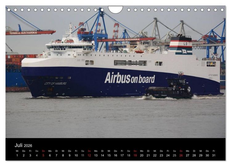 Produktbild: Schiffe auf der Elbe (Wandkalender 2026 DIN A4 quer), CALVENDO Monatskalender