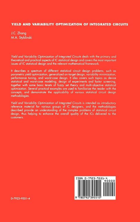 Produktbild: Yield and Variability Optimization of Integrated Circuits