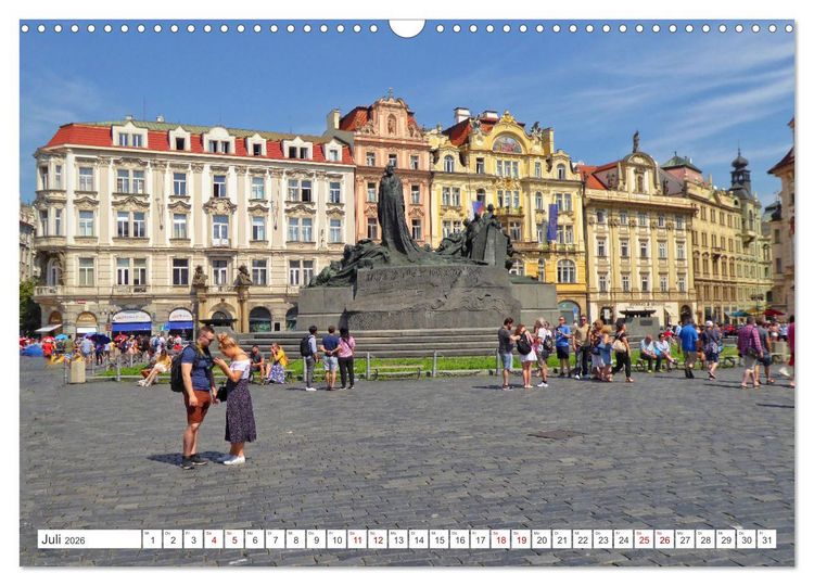 Produktbild: Prag &ndash; Ein perfekter Sommertag in der Goldenen Stadt (Wandkalender 2026 DIN A3 quer), CALVENDO Monatskalender