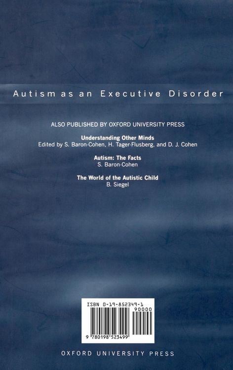 Produktbild: Autism as an Executive Disorder