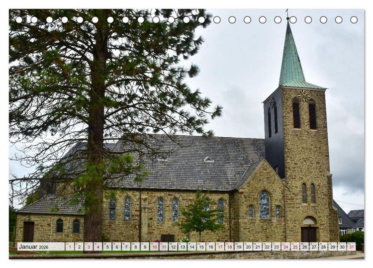 Produktbild: Kirchen und Kapellen rund um Simmerath (Tischkalender 2026 DIN A5 quer), CALVENDO Monatskalender