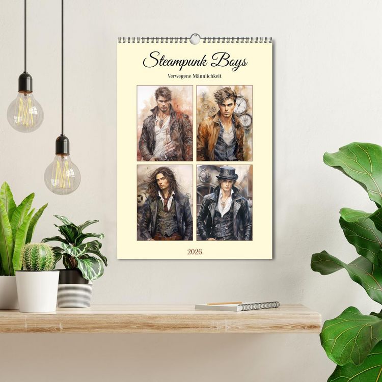 Produktbild: Steampunk Boys. Verwegene M&auml;nnlichkeit (Wandkalender 2026 DIN A3 hoch), CALVENDO Monatskalender