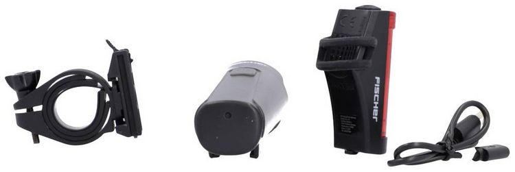 Produktbild: FISCHER FAHRRAD Fahrradbeleuchtung Set 45 LUX, small-box LED Schwarz