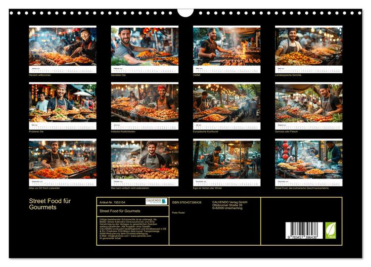 Produktbild: Street Food f&uuml;r Gourmets (Wandkalender 2026 DIN A3 quer), CALVENDO Monatskalender