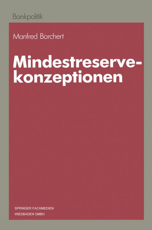 Produktbild: Mindestreservekonzeptionen