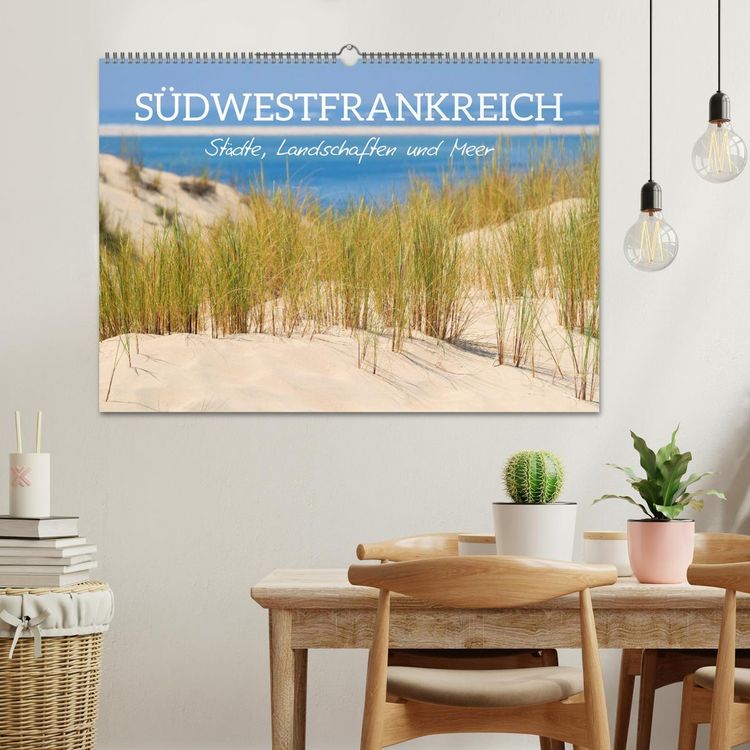Produktbild: S&uuml;dwestfrankreich - St&auml;dte, Landschaften und Meer (Wandkalender 2026 DIN A2 quer), CALVENDO Monatskalender