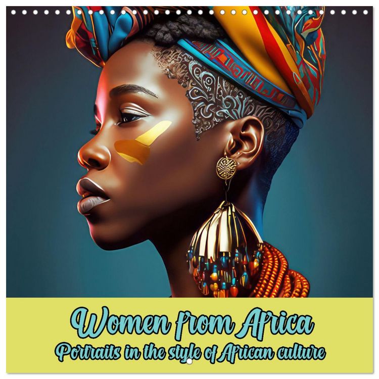 Produktbild: Women from Africa - Portraits in the style of African culture (Wall Calendar 2026 12 &times; 12 Inch) CALVENDO 12 Month Wall Calendar