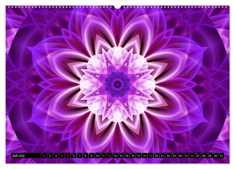 Produktbild: Energie - Mandalas, Spiritualit&auml;t durch die Farbe Lila (hochwertiger Premium Wandkalender 2026 DIN A2 quer), Kunstdruck in Hochglanz