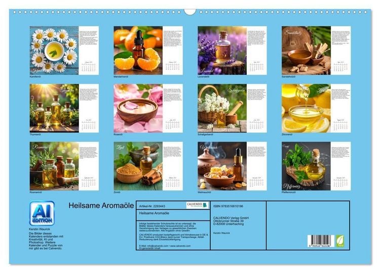 Produktbild: Heilsame Aroma&ouml;le (Wandkalender 2027 DIN A2 quer), CALVENDO Monatskalender