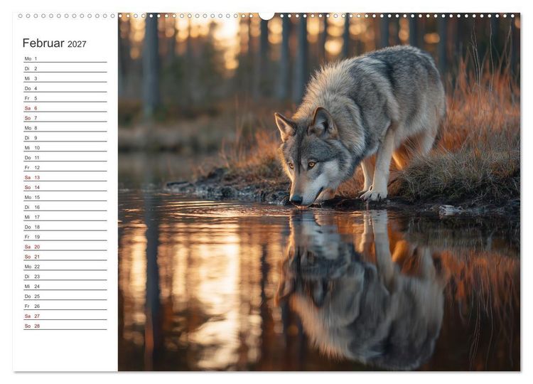 Produktbild: Die Seele der Wildnis (hochwertiger Premium Wandkalender 2027 DIN A2 quer), Kunstdruck in Hochglanz