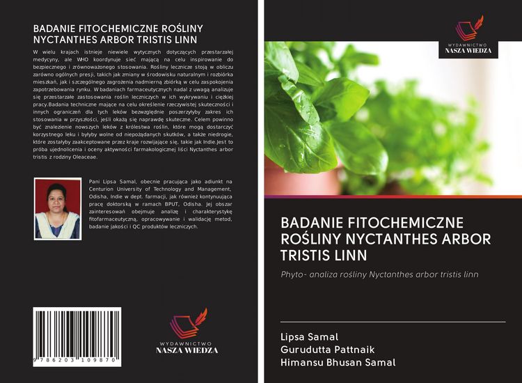 Produktbild: Badanie Fitochemiczne Ro&iquest;liny Nyctanthes Arbor Tristis Linn