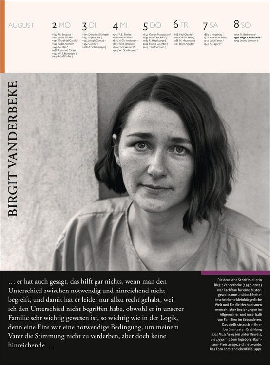 Produktbild: Der Literatur Kalender Wochenkalender 2027