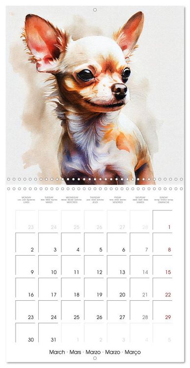 Produktbild: Dog Breeds in Watercolor (Wall Calendar 2026 12 &times; 12 Inch) CALVENDO 12 Month Wall Calendar