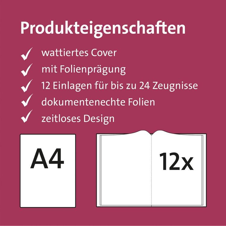 Produktbild: Zeugnismappe Duo, Rosa