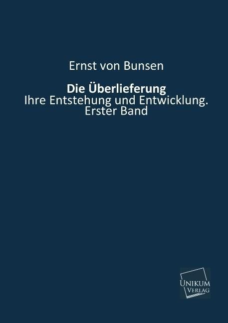 Produktbild: Bunsen, E: &Uuml;berlieferung