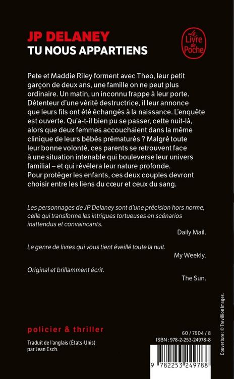 Produktbild: Tu nous appartiens : thriller