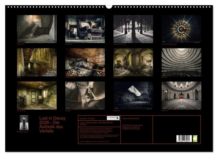Produktbild: Lost in Decay 2026 - Die &Auml;sthetik des Verfalls (Wandkalender 2026 DIN A2 quer), CALVENDO Monatskalender