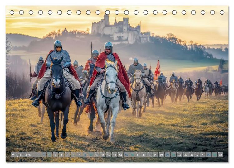 Produktbild: Tempelritter - Ein m&auml;chtiger Ritterorden (Tischkalender 2026 DIN A5 quer), CALVENDO Monatskalender