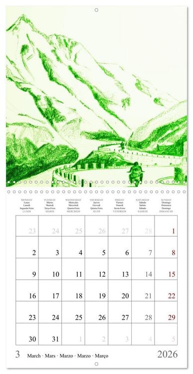 Produktbild: The passion of motorcycling - sketches of freedom (Wall Calendar 2026 12 &times; 12 Inch) CALVENDO 12 Month Wall Calendar