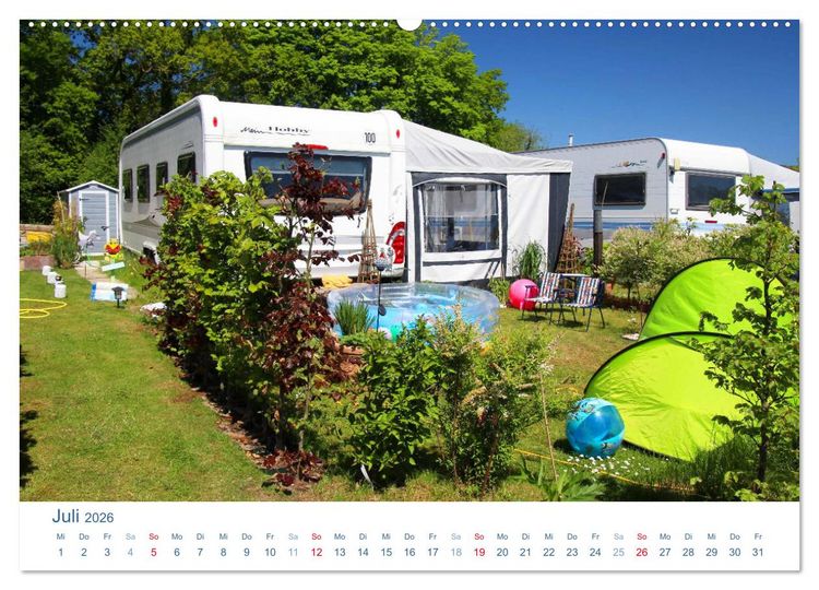 Produktbild: Freiheit auf Reisen 2026. Impressionen vom Camping und Zelten (hochwertiger Premium Wandkalender 2026 DIN A2 quer), Kunstdruck in Hochglanz