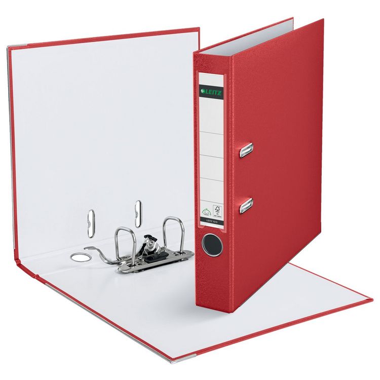 Produktbild: Leitz Ordner 1015 DIN A4 R&uuml;ckenbreite: 52mm Rot 2 B&uuml;gel 10155025
