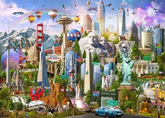 Produktbild: Brain Tree - American Pride 1000 Pieces Jigsaw Puzzle for Adults