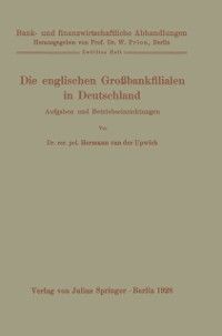 Produktbild: Die englischen Gro&szlig;bankfilialen in Deutschland
