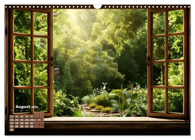 Produktbild: Aus dem Fenster geblickt (Wandkalender 2026 DIN A3 quer), CALVENDO Monatskalender
