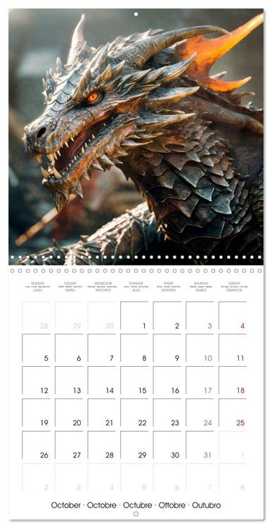 Produktbild: DRAGONS Wings of Power (Wall Calendar 2026 12 &times; 12 Inch) CALVENDO 12 Month Wall Calendar
