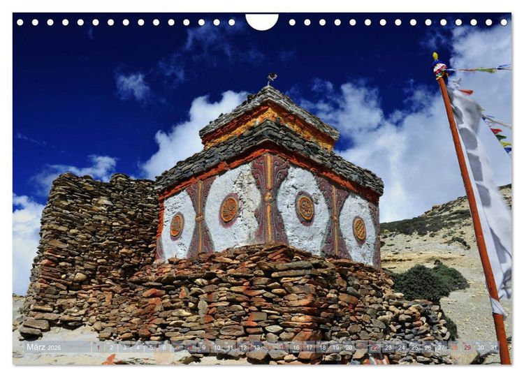 Produktbild: Stupas &ndash; Buddhistische Sakralbauten 2026 (Wandkalender 2026 DIN A4 quer), CALVENDO Monatskalender