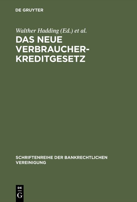 Produktbild: Das neue Verbraucherkreditgesetz