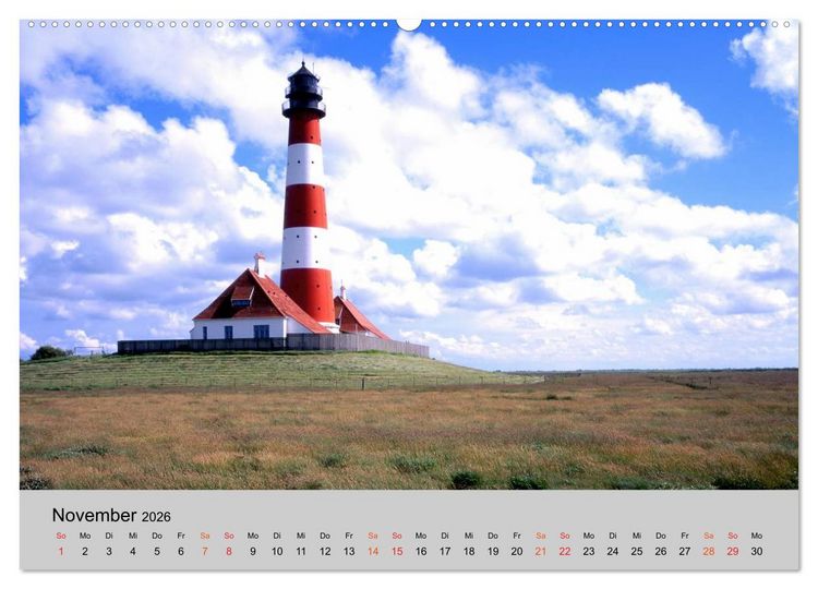 Produktbild: Schleswig-Holstein, Urlaubsland zwischen Nord- und Ostsee (Wandkalender 2026 DIN A2 quer), CALVENDO Monatskalender