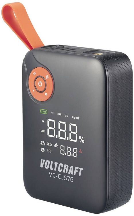 Produktbild: VOLTCRAFT Schnellstartsystem VC-CJS76 VC-16024485 Starthilfestrom (12 V)=300A 12 V-Ausgang 2x, USB-Steckdose 2x, Lade- und