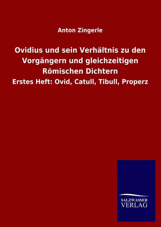 Produktbild: Ovidius und sein Verh&auml;ltnis zu den Vorg&auml;ngern und gleichzeitigen R&ouml;mischen Dichtern
