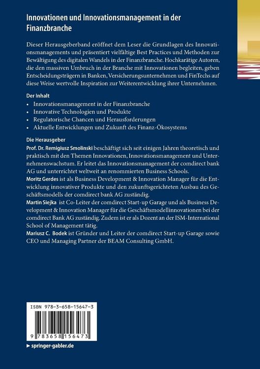 Produktbild: Innovationen und Innovationsmanagement in der Finanzbranche