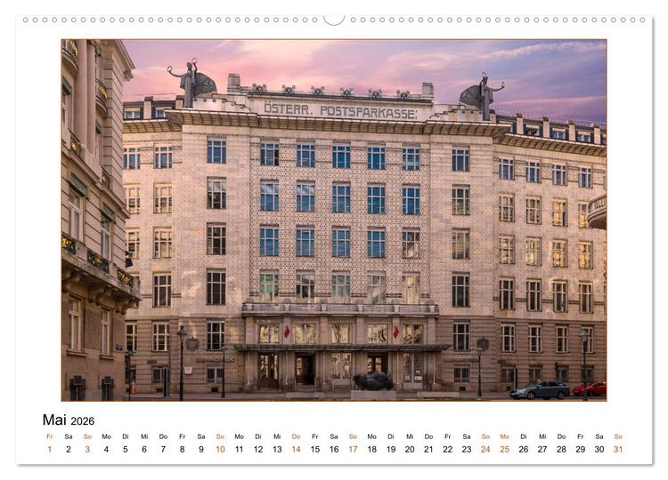 Produktbild: Otto Wagners Wien (Wandkalender 2026 DIN A2 quer), CALVENDO Monatskalender