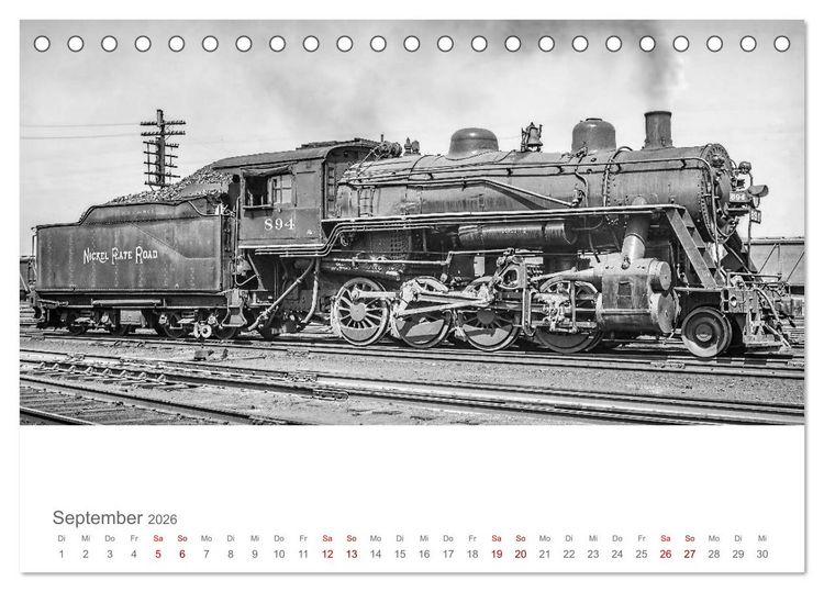 Produktbild: US-Dampflokomotiven (Tischkalender 2026 DIN A5 quer), CALVENDO Monatskalender