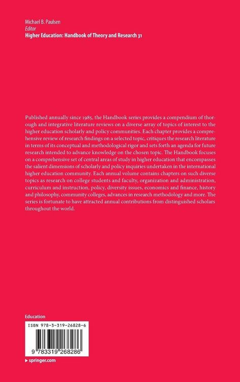 Produktbild: Higher Education: Handbook of Theory and Research