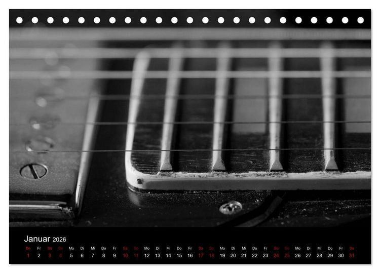 Produktbild: Regelwerke - Details alter E-Gitarren (Tischkalender 2026 DIN A5 quer), CALVENDO Monatskalender