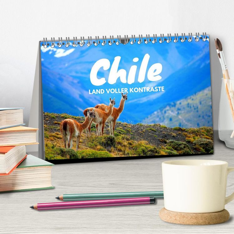 Produktbild: Chile - Land voller Kontraste (Tischkalender 2026 DIN A5 quer), CALVENDO Monatskalender