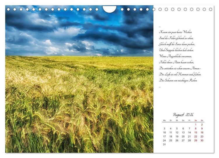 Produktbild: Max Dauthendey - Mit der Natur durchs Jahr (Wandkalender 2026 DIN A4 quer), CALVENDO Monatskalender
