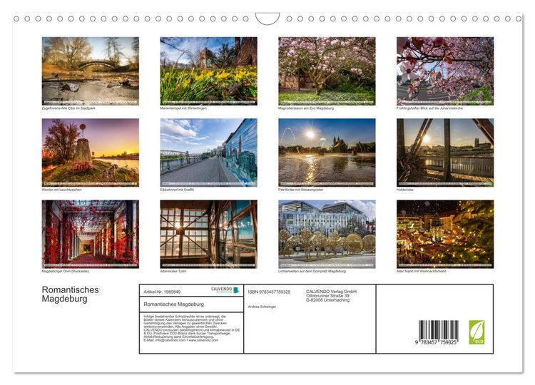 Produktbild: Romantisches Magdeburg (Wandkalender 2026 DIN A3 quer), CALVENDO Monatskalender