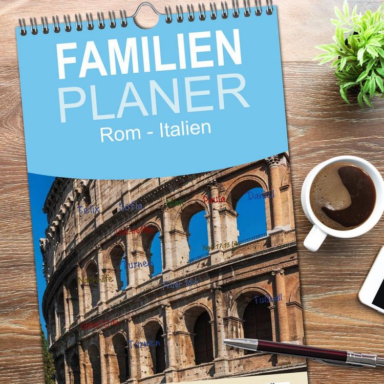 Produktbild: Familienplaner 2026 - Rom-Italien mit 5 Spalten (Wandkalender, 21 x 45 cm) CALVENDO