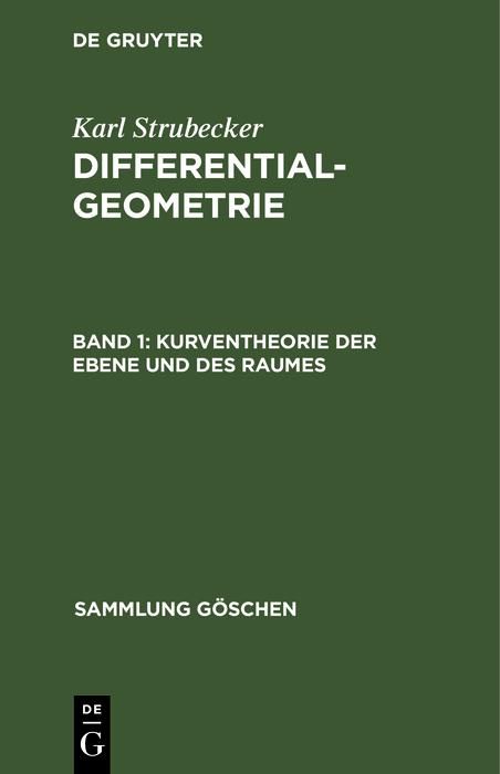 Produktbild: Kurventheorie der Ebene und des Raumes
