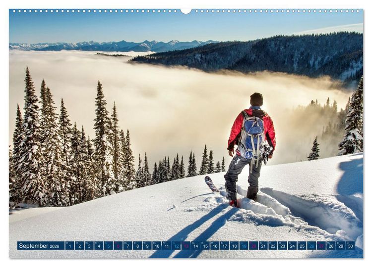 Produktbild: Skimountaineering - Erobere die Berge im Winter (Wandkalender 2026 DIN A2 quer), CALVENDO Monatskalender