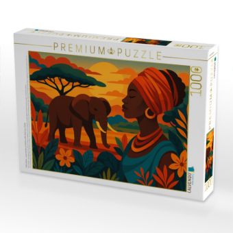 Produktbild: CALVENDO Puzzle Stille St&auml;rke - wenn W&uuml;rde auf Wildnis trifft: Stolz einer G&ouml;ttin | 1000 Teile Lege-Gr&ouml;&szlig;e 64x48cm Foto-Puzzle f&uuml;r gl&uuml;ckliche Stunden