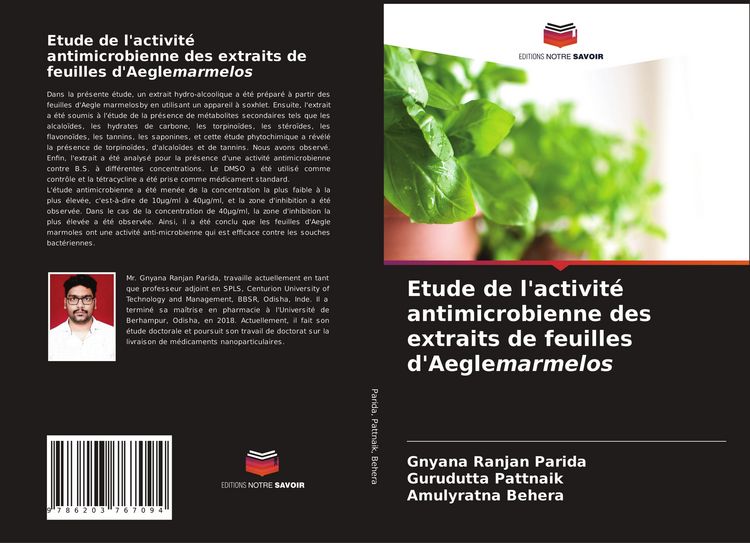 Produktbild: Etude de l'activit&eacute; antimicrobienne des extraits de feuilles d'Aeglemarmelos